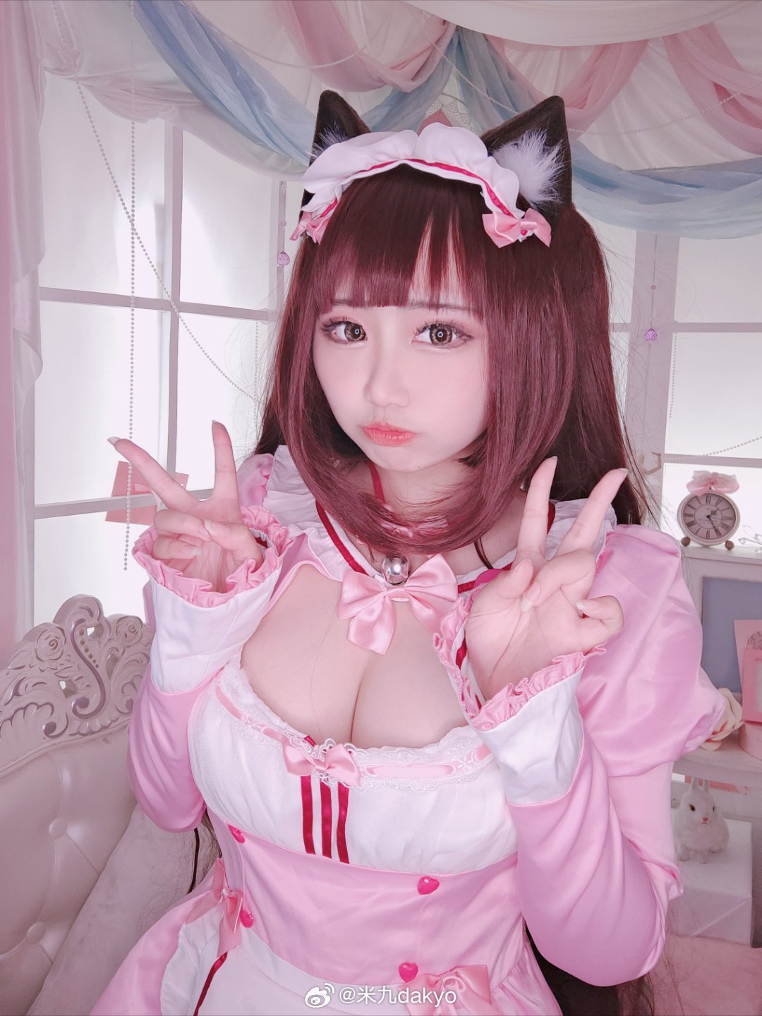 [COSplay]粉粉猫娘女仆来咯-二次元COS分享次元吧