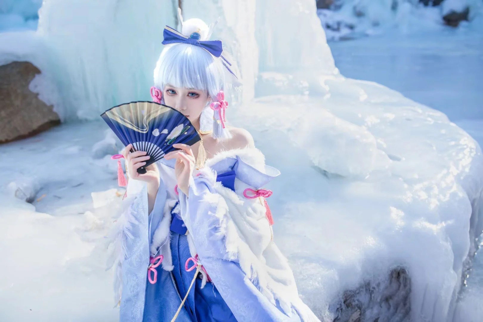 [COSplay]神里绫华白鹭樱华-二次元COS分享次元吧